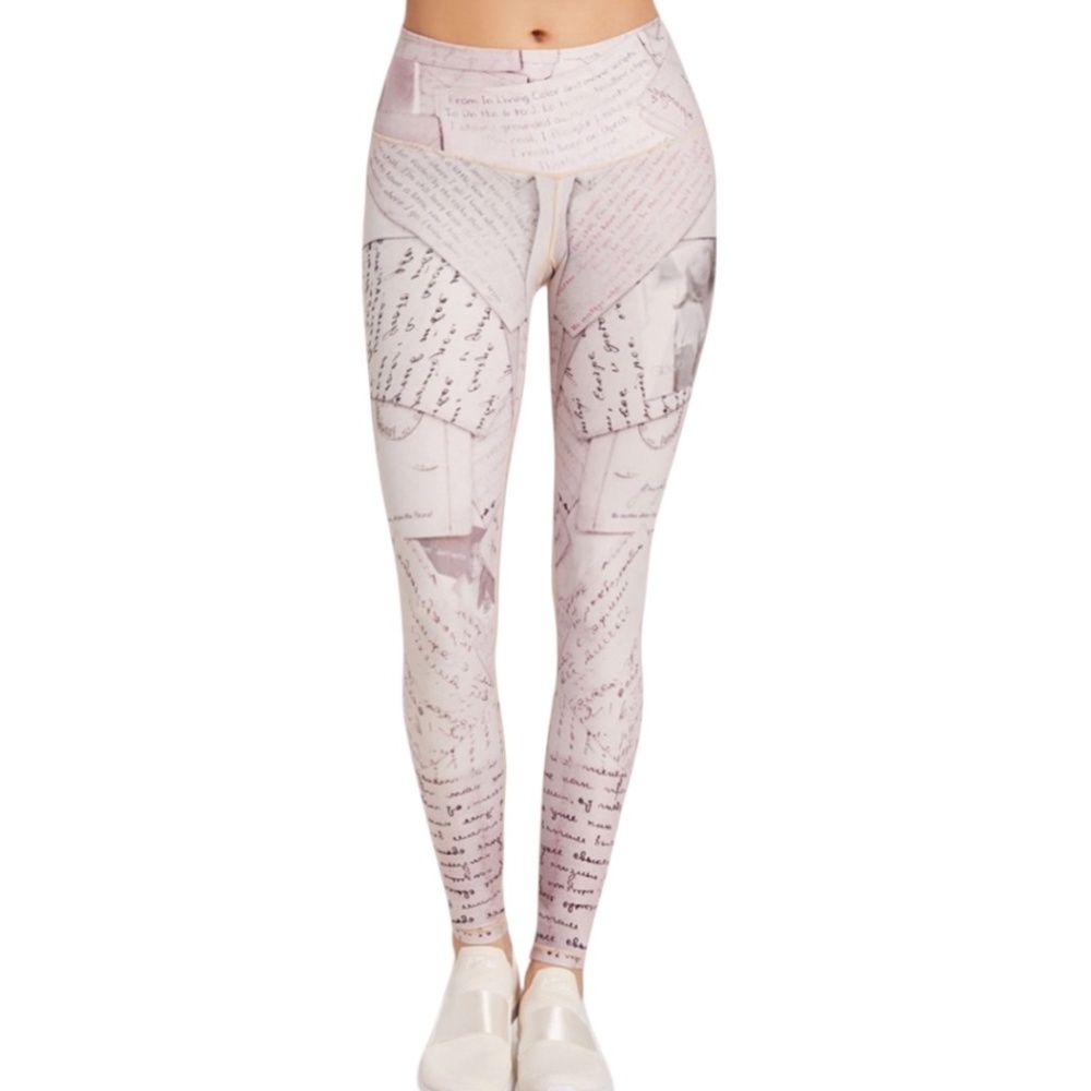 JENNIFER LOPEZ x NIYAMA SOL “This Is Me” Leggings | Pink Script Print | M